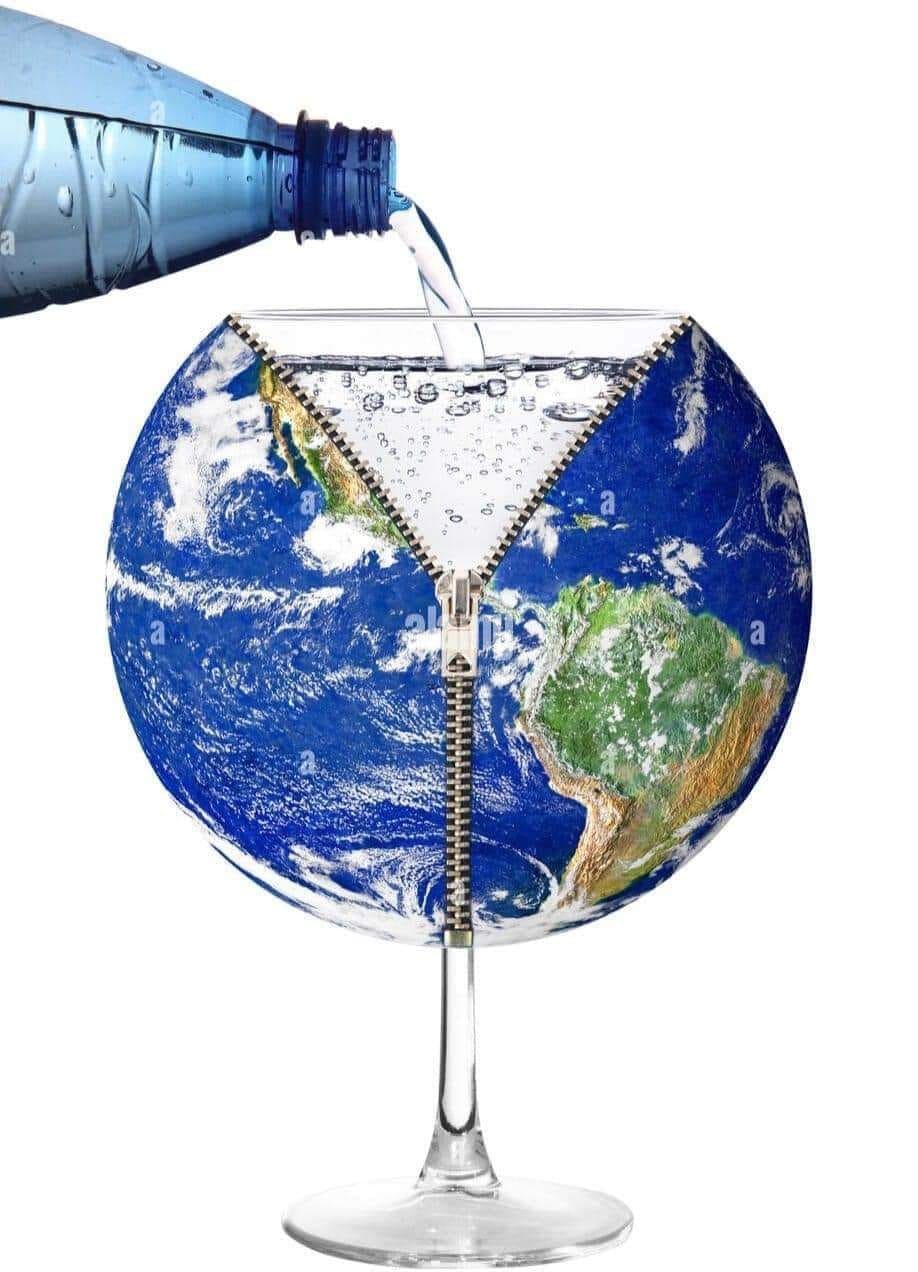 Here Is A Globe Holding Water