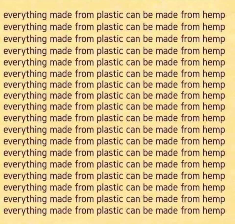 Everything Made From Plastic Can Be Made From Hemp Cannabis