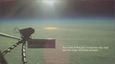 Dogcam shows sun hot spot on flat earth FEMemes