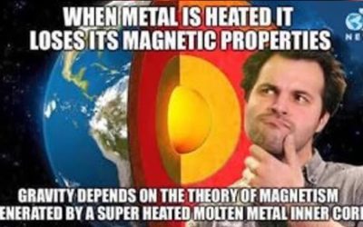 Heated metal looses it’s magnetic properties