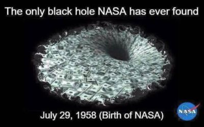 NASA Back Hole Discovered, Money Hole, 52 Million Per Day Budget