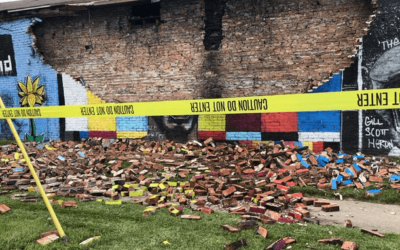 George Floyd Mural In Toledo Ohio Destroyed By A Lightning Strike