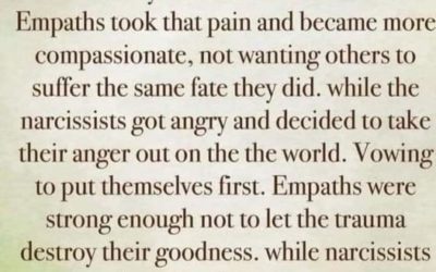 Narcissists and Empaths suffered childhood trauma