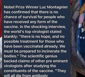 All vaccinated people will die within 2 years