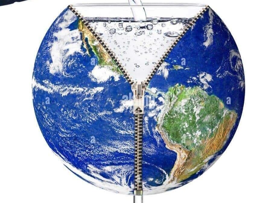 Here Is A Globe Holding Water